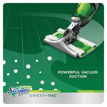 Swiffer® Sweep + Vac Starter Kit With 8 Dry Cloths, 10" Cleaning Path, Green-silver freeshipping - TVN Wholesale